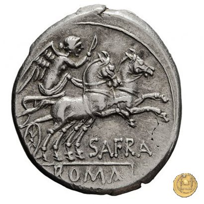 206/1 - denario Spurius Afranius 150 BC (Roma)