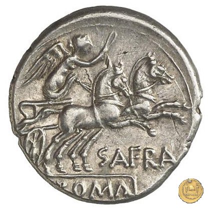 206/1 - denario Spurius Afranius 150 BC (Roma)