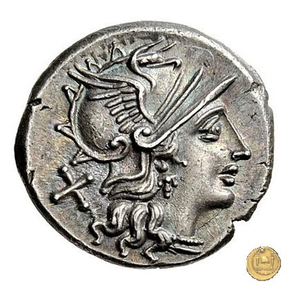 206/1 - denario Spurius Afranius 150 BC (Roma)