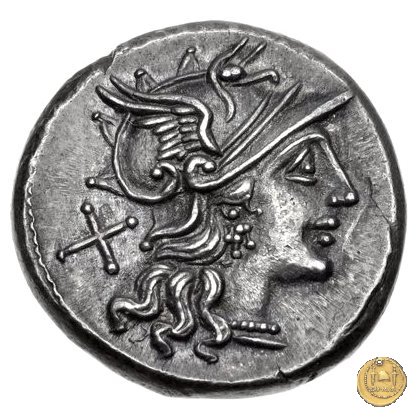 206/1 - denario Spurius Afranius 150 BC (Roma)