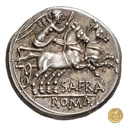 206/1 - denario Spurius Afranius 150 BC (Roma)