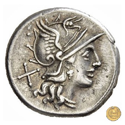 206/1 - denario Spurius Afranius 150 a.C. (Roma)