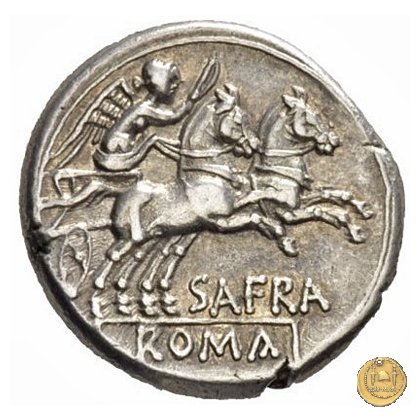 206/1 - denario Spurius Afranius 150 BC (Roma)