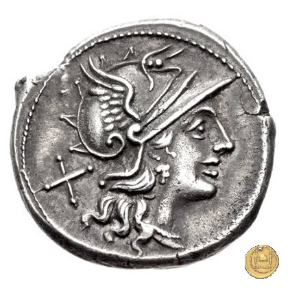 206/1 - denario Spurius Afranius 150 BC (Roma)