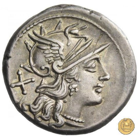 206/1 - denario Spurius Afranius 150 BC (Roma)