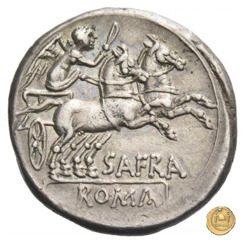 206/1 - denario Spurius Afranius 150 BC (Roma)