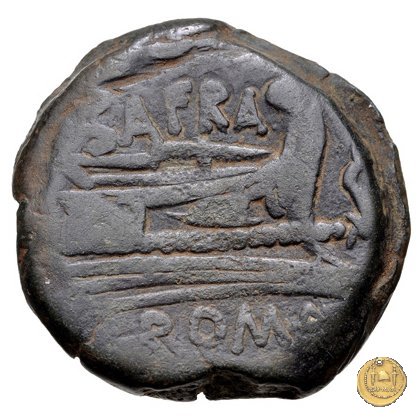 206/3 - semisse Spurius Afranius 150 BC (Roma)