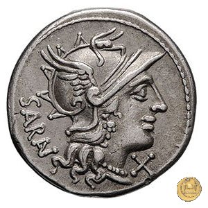 214/1 - denario M. Atilius Saranus 148 BC (Roma)