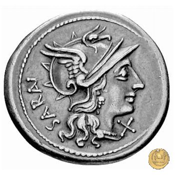 214/1 - denario M. Atilius Saranus 148 BC (Roma)