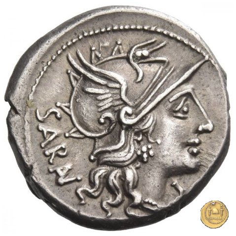 214/1 - denario M. Atilius Saranus 148 BC (Roma)