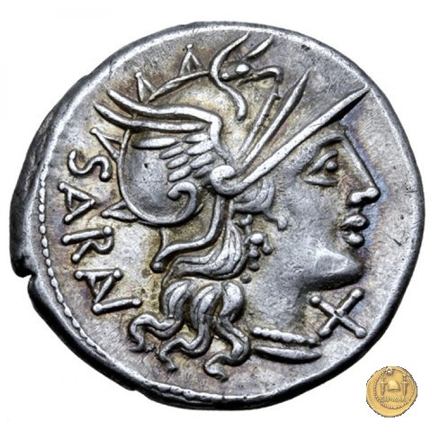 214/1 - denario M. Atilius Saranus 148 BC (Roma)