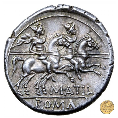 214/1 - denario M. Atilius Saranus 148 BC (Roma)