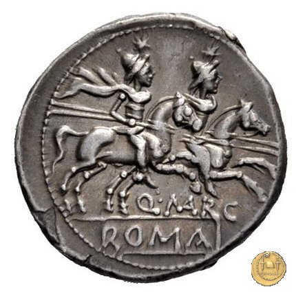 215/1 - denario Q. Marcius Libo 148 BC (Roma)