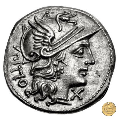 216/1 - denario L. Sempronius Pitio 148 BC (Roma)
