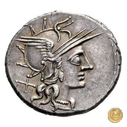 221/1 - denario T. Annius Rufus 144 BC (Roma)