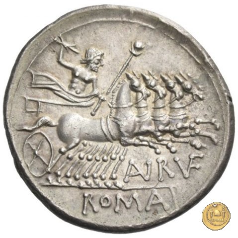 221/1 - denario T. Annius Rufus 144 BC (Roma)