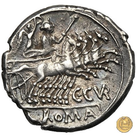 223/1 - denario C. Curiatius Trigeminus 142 BC (Roma)