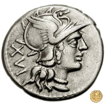 225/1 - denario L. Atilius Nomentanus 141 a.C. (Roma)