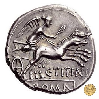 226/1 - denario C. Titinius 141 BC (Roma)