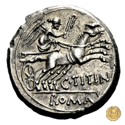 226/1 - denario C. Titinius 141 BC (Roma)