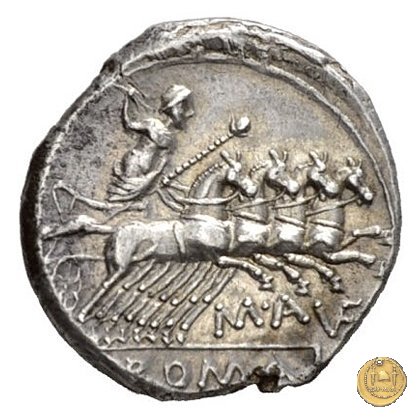 227/1 - denario M. Aufidius Rusticus 140 BC (Roma)