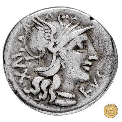 227/1 - denario M. Aufidius Rusticus 140 BC (Roma)