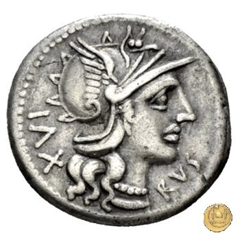 227/1 - denario M. Aufidius Rusticus 140 BC (Roma)