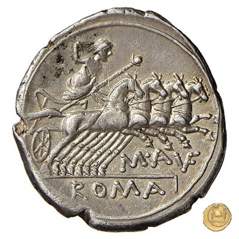 227/1 - denario M. Aufidius Rusticus 140 BC (Roma)