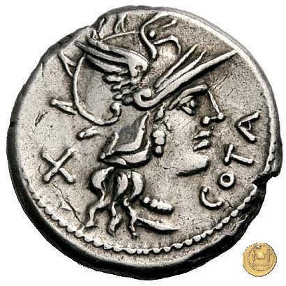 229/1 - denario M. Aurelius Cotta 139 BC (Roma)