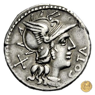 229/1 - denario M. Aurelius Cotta 139 BC (Roma)