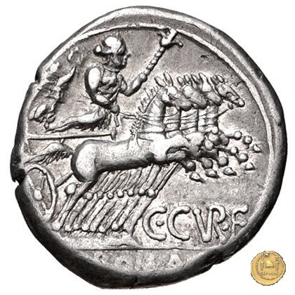 240/1 - denario C. Curiatius Trigeminus filius 135 BC (Roma)