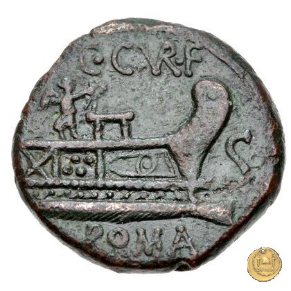 240/2 - semisse C. Curiatius Trigeminus filius 135 BC (Roma)