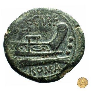 240/4 - quadrante C. Curiatius Trigeminus filius 135 BC (Roma)