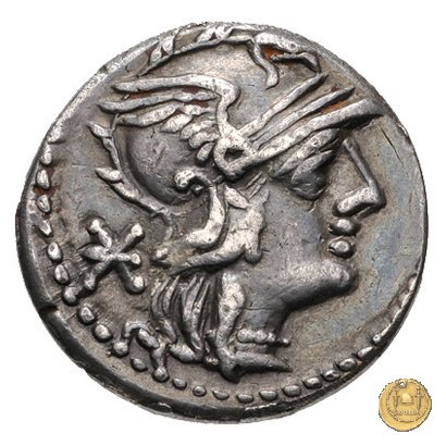 243/1 - denario Ti. Minucius C.f. Augurinus 134 BC (Roma)