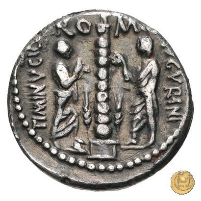 243/1 - denario Ti. Minucius C.f. Augurinus 134 BC (Roma)