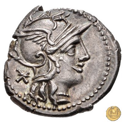 243/1 - denario Ti. Minucius C.f. Augurinus 134 BC (Roma)