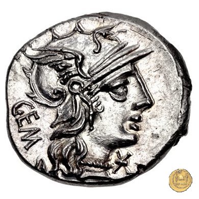 250/1 - denario M. Aburius M.f. Geminus 132 BC (Roma)