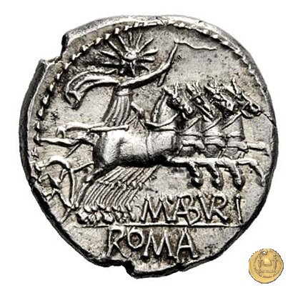 250/1 - denario M. Aburius M.f. Geminus 132 BC (Roma)