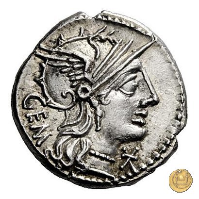 250/1 - denario M. Aburius M.f. Geminus 132 BC (Roma)