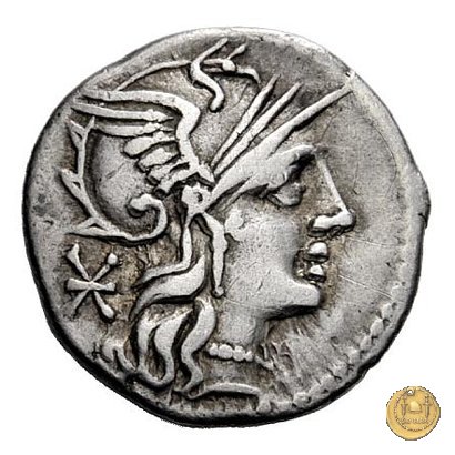 250/1 - denario M. Aburius M.f. Geminus 132 BC (Roma)
