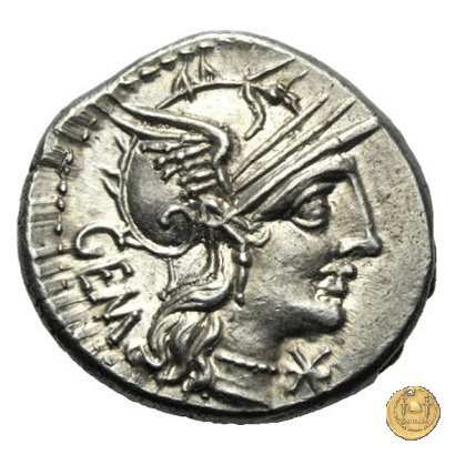 250/1 - denario M. Aburius M.f. Geminus 132 BC (Roma)