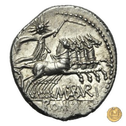 250/1 - denario M. Aburius M.f. Geminus 132 BC (Roma)