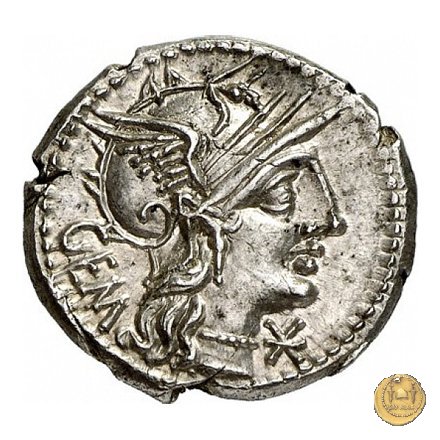 250/1 - denario M. Aburius M.f. Geminus 132 BC (Roma)