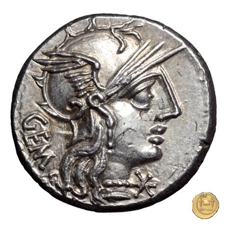 250/1 - denario M. Aburius M.f. Geminus 132 BC (Roma)