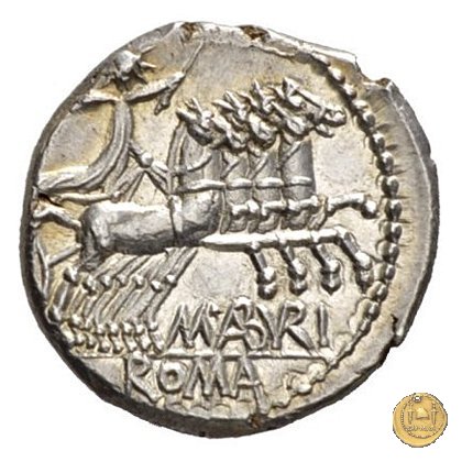 250/1 - denario M. Aburius M.f. Geminus 132 BC (Roma)