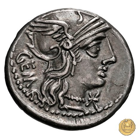 250/1 - denario M. Aburius M.f. Geminus 132 BC (Roma)