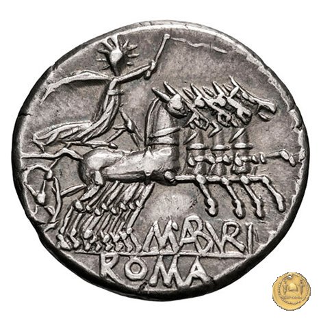 250/1 - denario M. Aburius M.f. Geminus 132 BC (Roma)