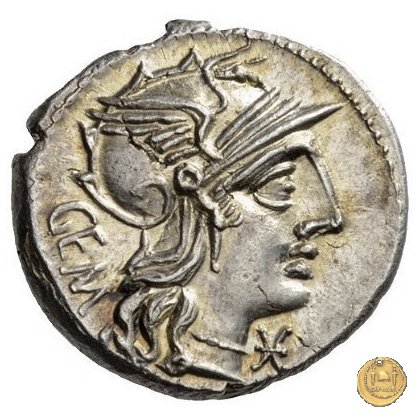 250/1 - denario M. Aburius M.f. Geminus 132 BC (Roma)