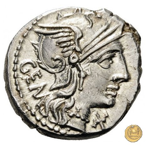 250/1 - denario M. Aburius M.f. Geminus 132 BC (Roma)