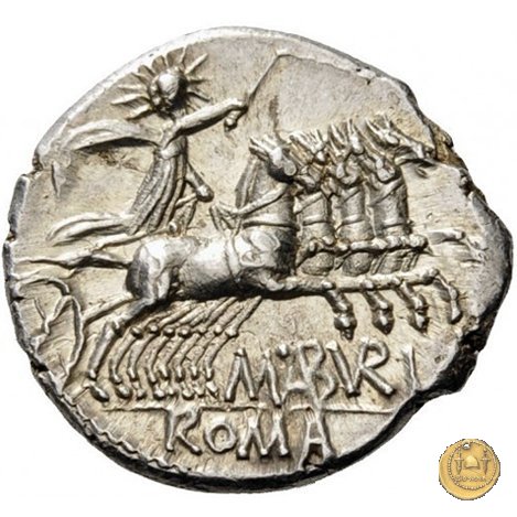 250/1 - denario M. Aburius M.f. Geminus 132 BC (Roma)